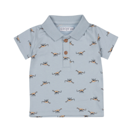 POLO LICHT BLAUWMET PRINT, ROAR