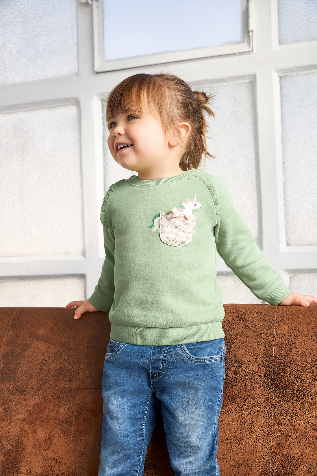 SWEATER UNICORN, APPELGROEN