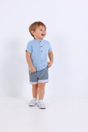 KORTE BROEK BLAUW GESTREEPT, FESTIVE