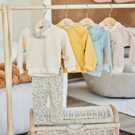 BLOUSE OKER GEEL, GIRLS GOOD VIBES