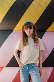 SHIRT MET BORDUURSEL, ZAND