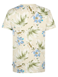 SHIRT MET BLOEMEN PRINT, ZAND