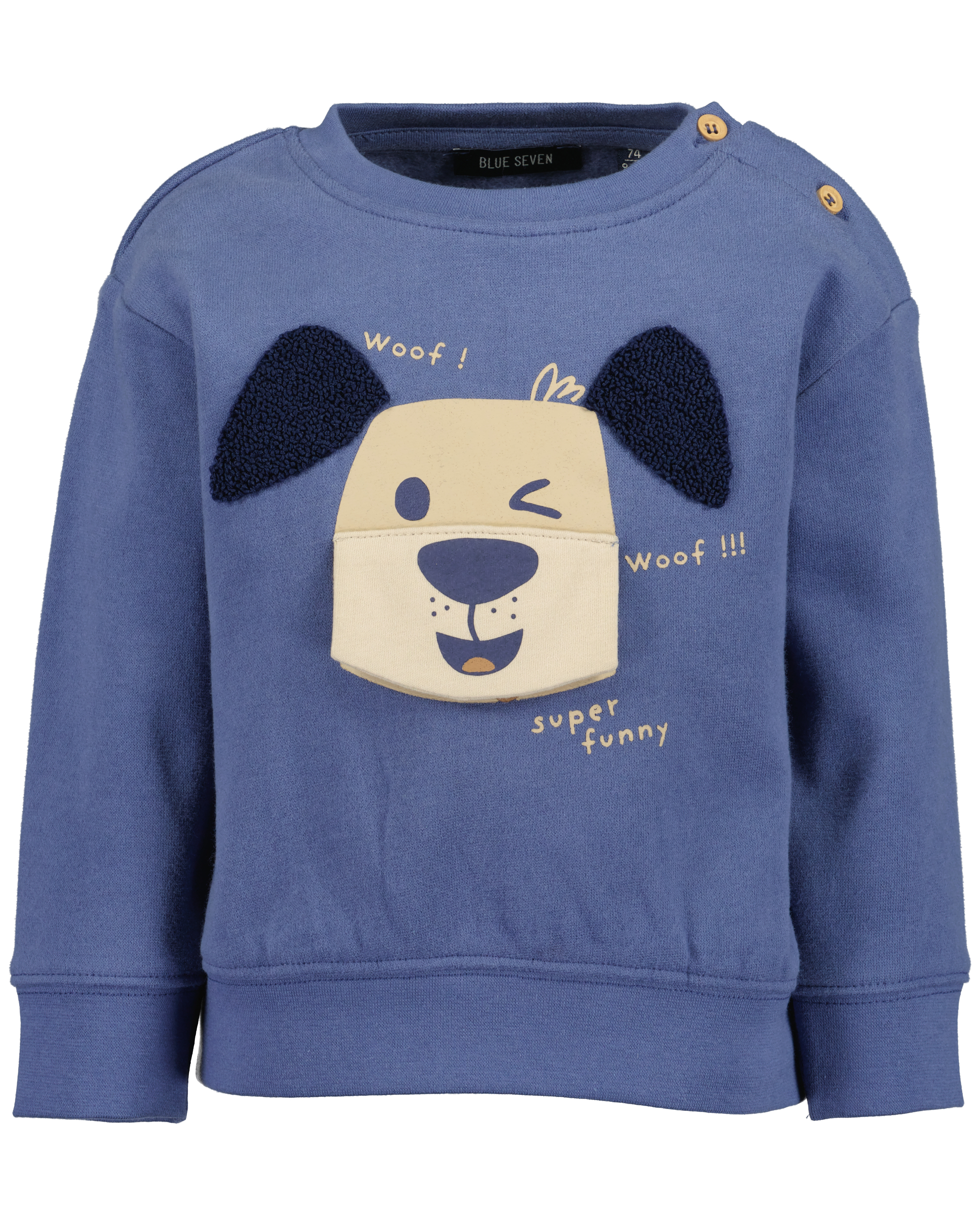 SWEATER DOG, JEANSBLAUW