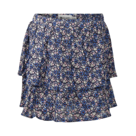 ROK MET ALL-OVER PRINT, HEMELS BLAUW