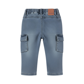 SPIJKERBROEK TAPERED FIT, JEANS BLAUW