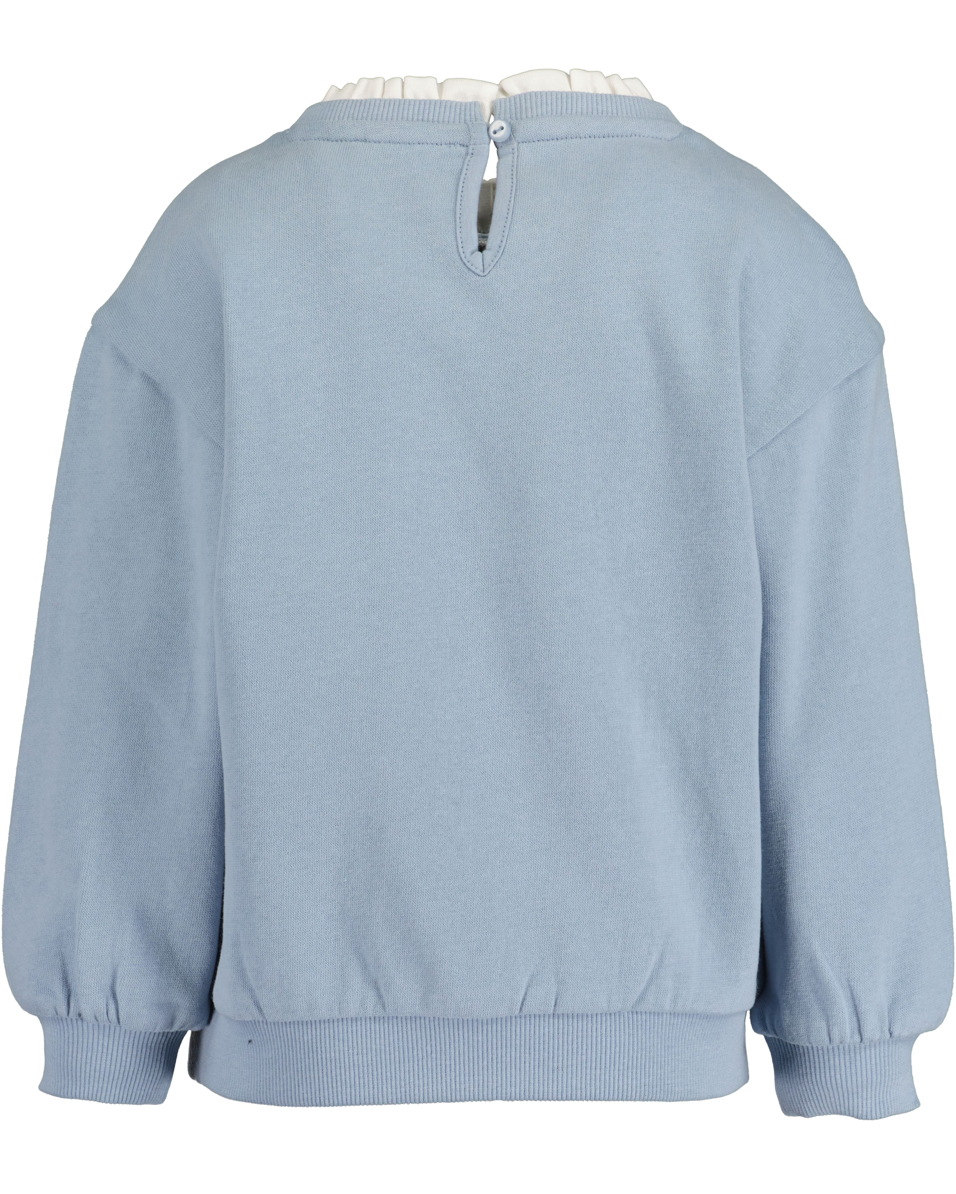 SWEATER FLOWERS, LICHTBLAUW