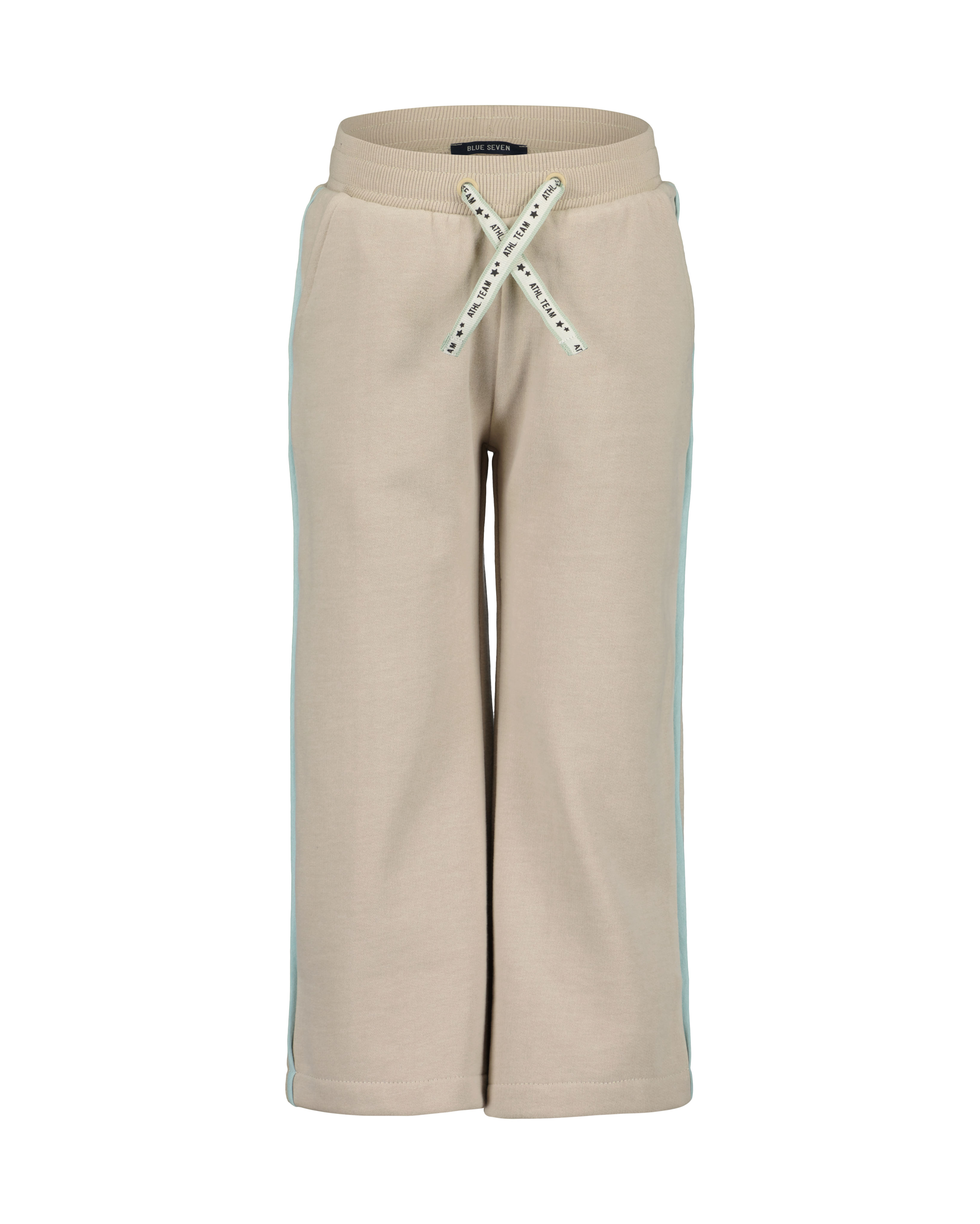 WIDE LEG BROEK SPORTY, ZAND