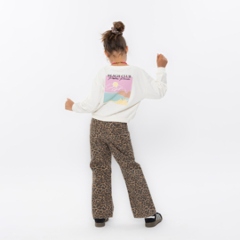 SPIJKERBROEK WIDE LEG, LEOPARD