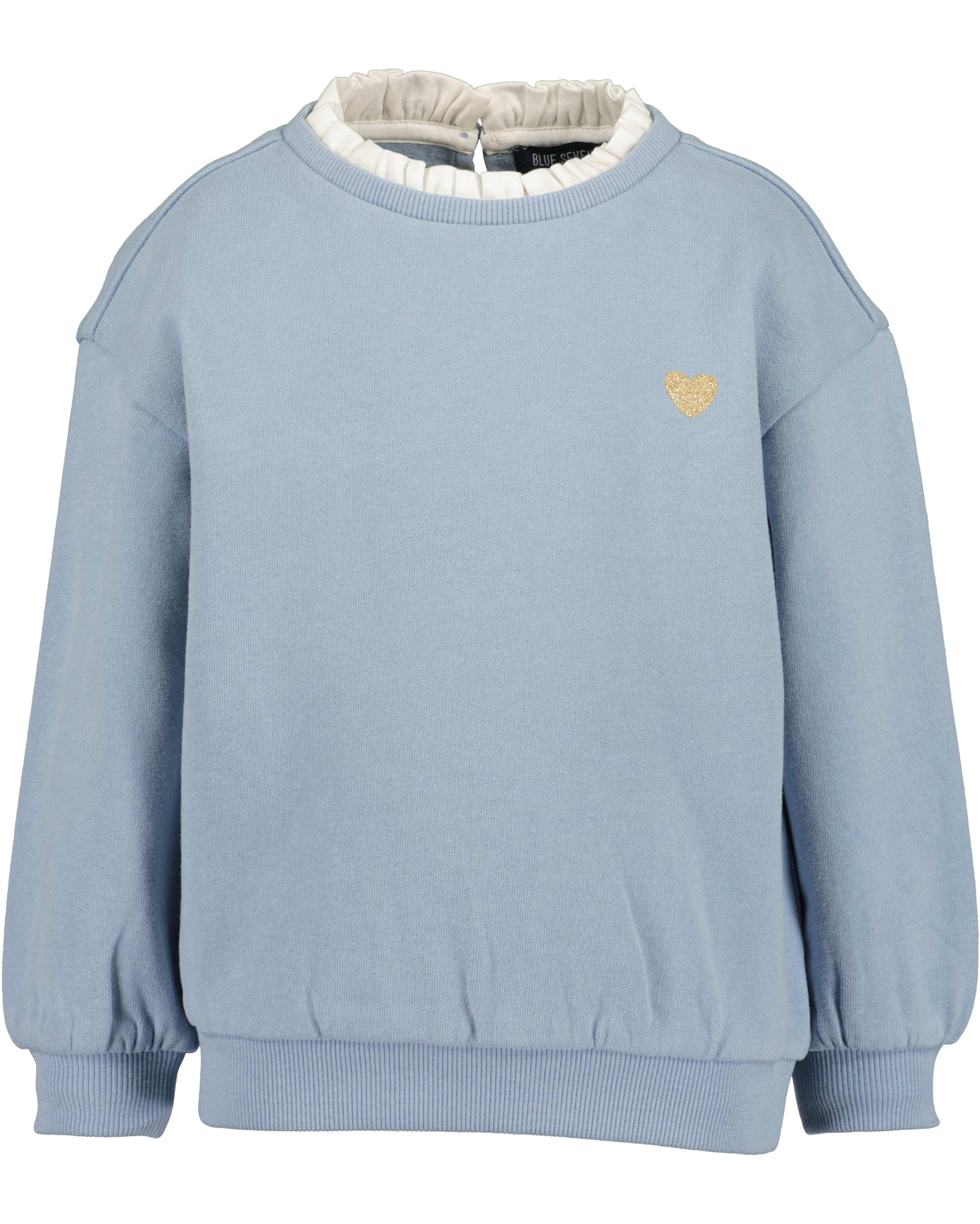 SWEATER FLOWERS, LICHTBLAUW