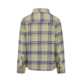 GEBLOKTE BLOUSE, EUCALYPTUS