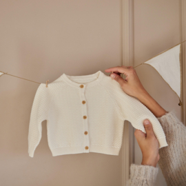 BABY VESTJE KNITWEAR, CREME