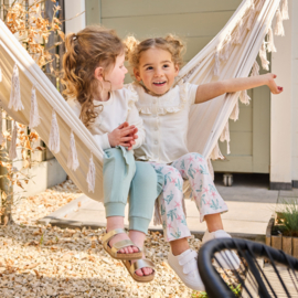 JOGGINGBROEK MET RUFFLES, FLOWER POWER