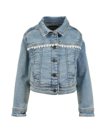 SPIJKERJAS JEANS BLAUW, ESSENTIELS