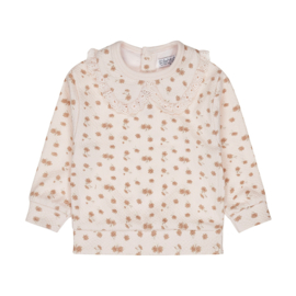 SWEATER LICHT PERZIK MET PRINT, CUTE