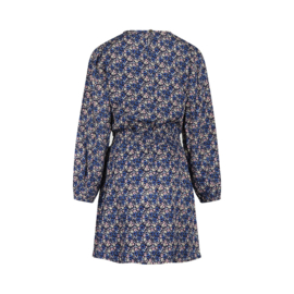 JURK MET ALL-OVER PRINT, HEMELS BLAUW