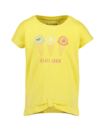 SHIRT GEEL MET PRINT, LA DOLCE VITA