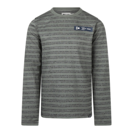 GESTREEPTE LONGSLEEVE, GROEN