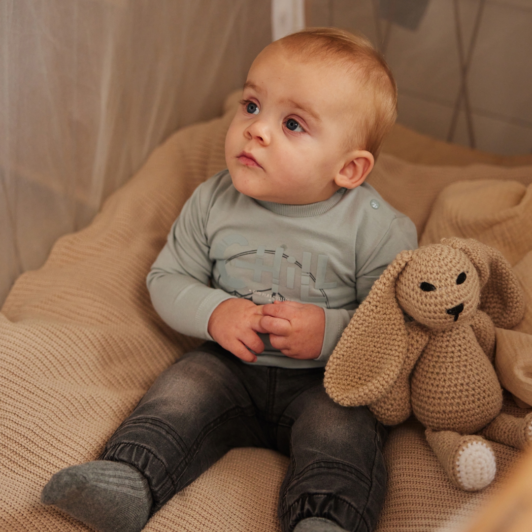 LONGSLEEVE FROSTY FRIENDS, GRIJS BLAUW