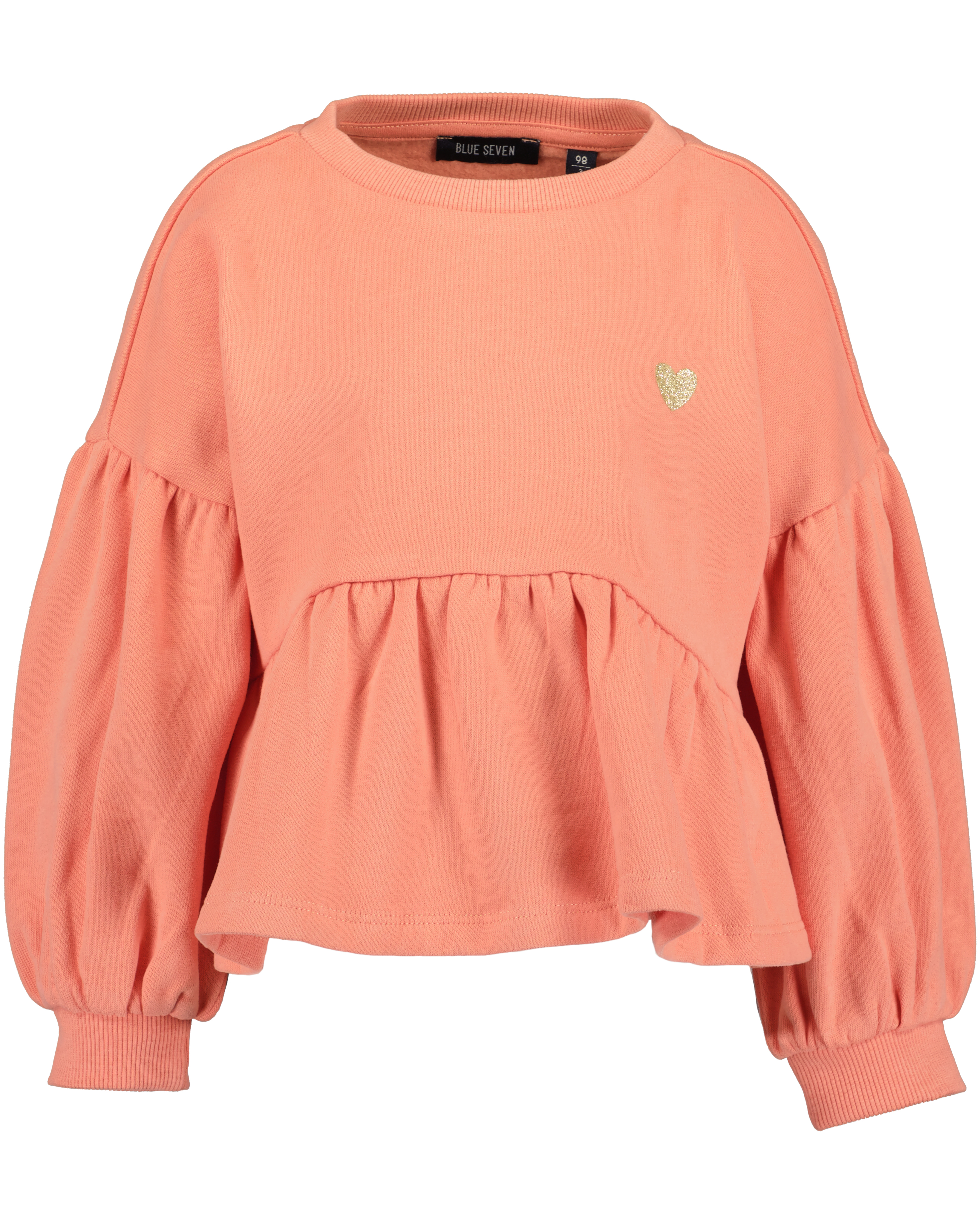 SWEATER FLOWERS, MELOEN ORANJE