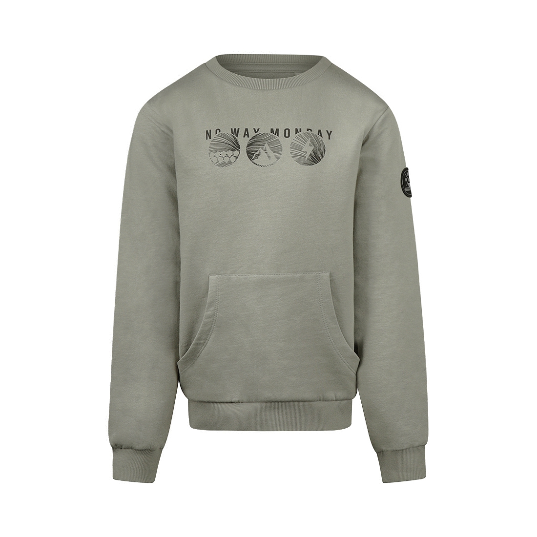 SWEATER, GRIJS GROEN