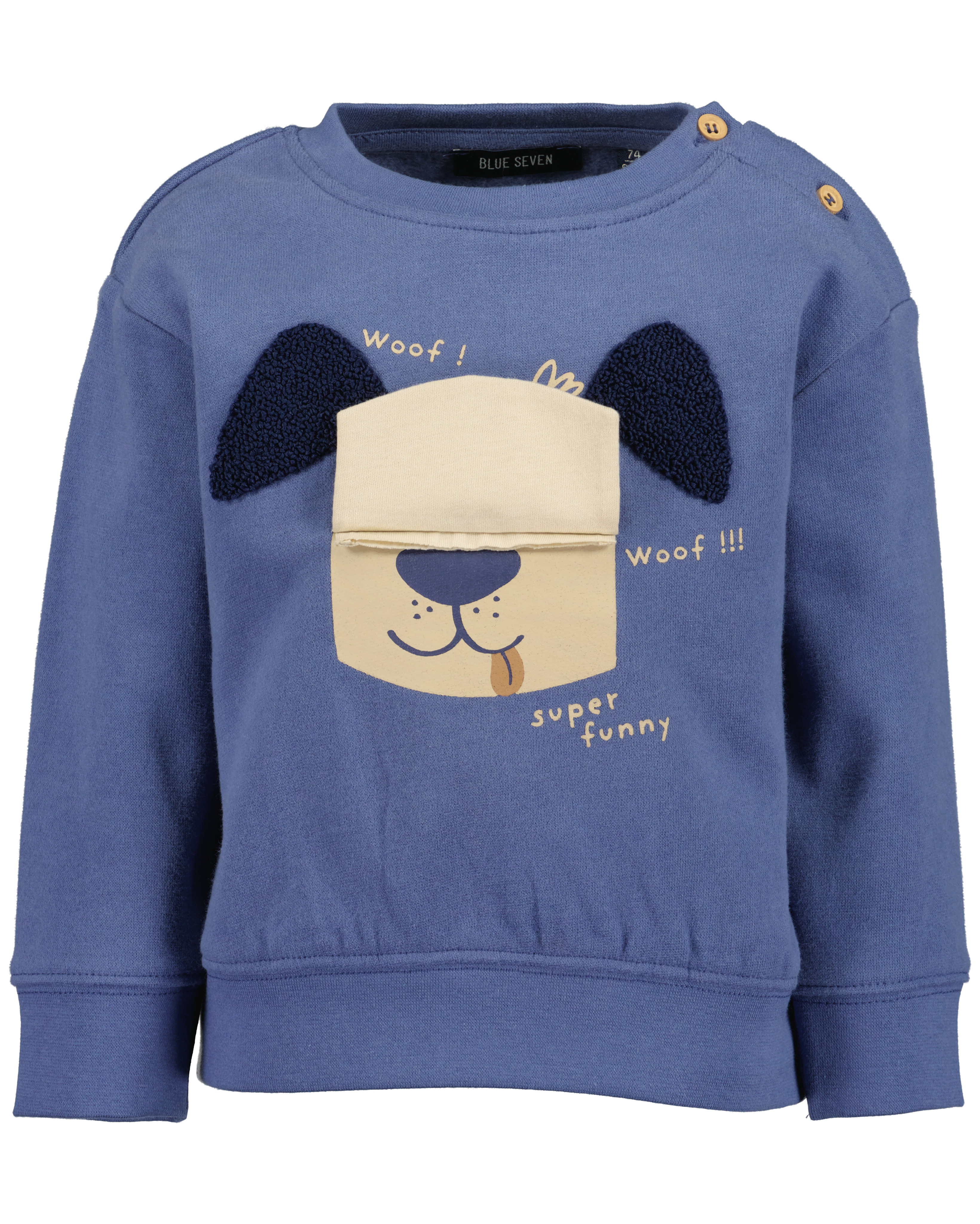 SWEATER DOG, JEANSBLAUW