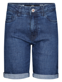 KORTE DENIM SPIJKERBROEK, BLAUW