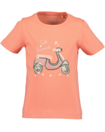 SHIRT MET SCOOTER ZALM, CHERRY SUMMER
