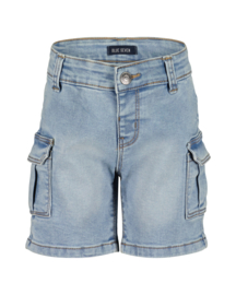 KORTE CARGO SPIJKERBROEK JEANS BLAUW, ESSENTIALS