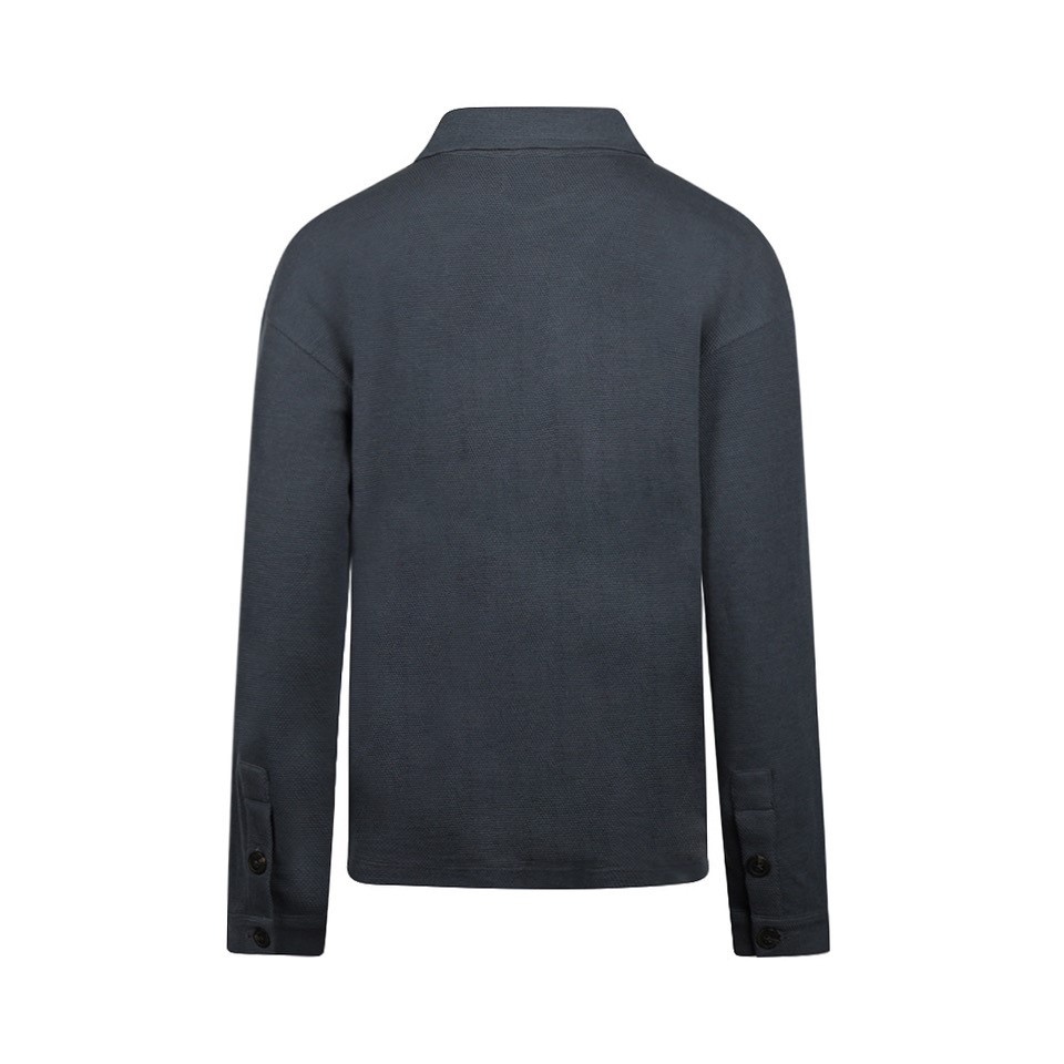 BLOUSE, STAALBLAUW