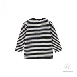 GESTREEPTE LONGSLEEVE , DONKER BLAUW
