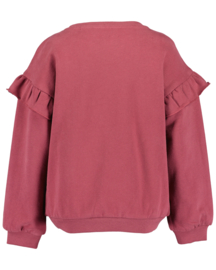 SWEATER MET BLOEMETJES WIJNROOD, FLOWER