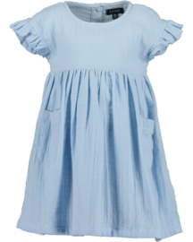 JURK MOUSSELINE LICHT BLAUW, FLOWER