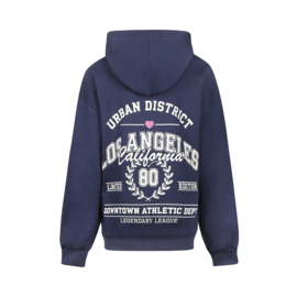 HOODIE LOOSE FIT, BLAUW