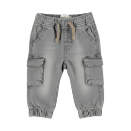 SPIJKERJOGGING, JEANS GRIJS