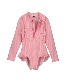 BADPAK ROZE GESTREEPT, ESSENTIALS