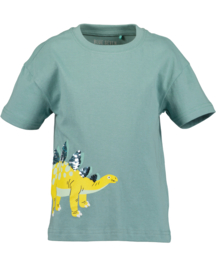 SHIRT MET VEEGPAILETTEN ZEEGROEN, DINO