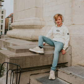 SPIJKERBROEK TAPERED FIT, JEANS BLAUW