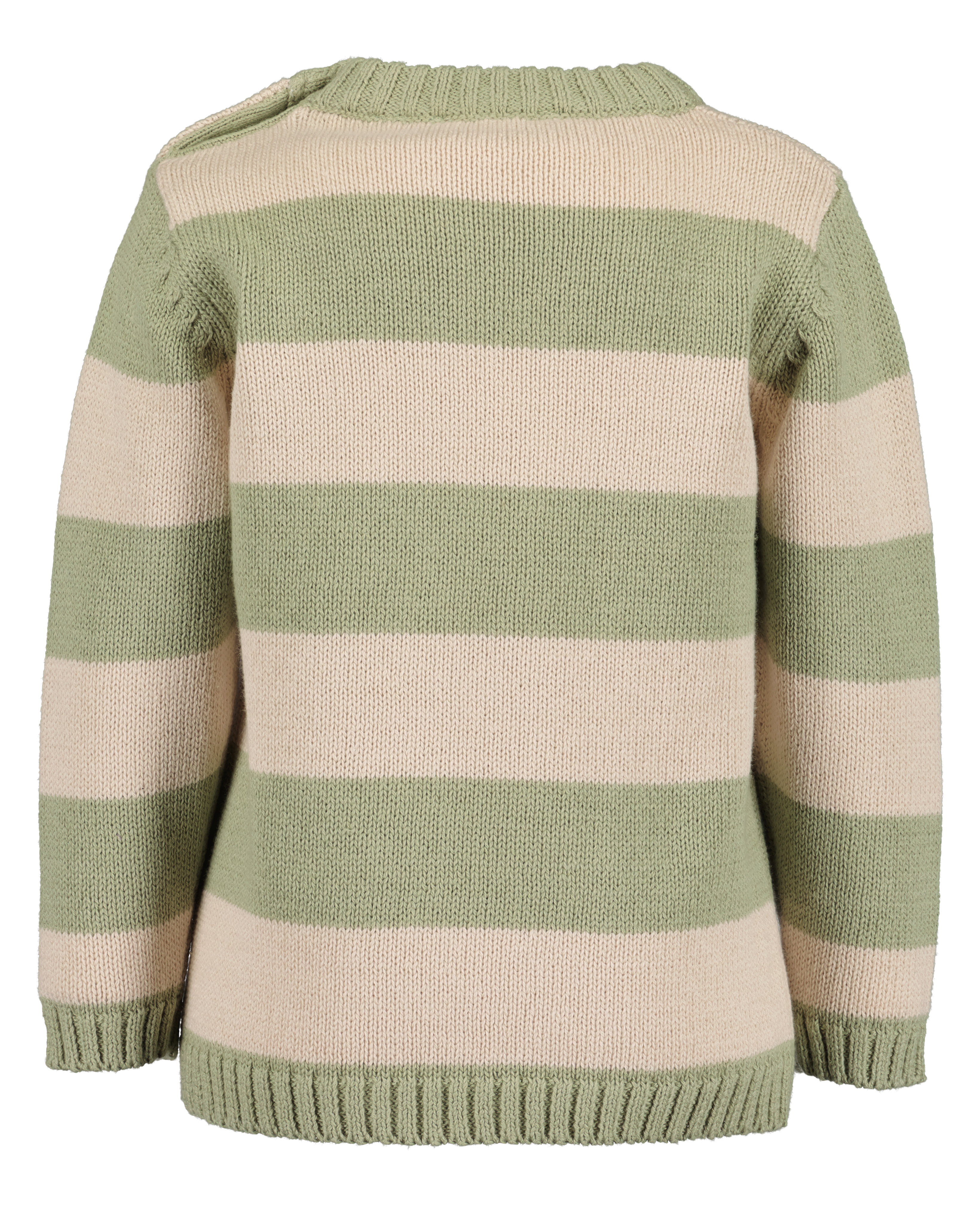 GESTREEPTE PULLOVER FUNNY FARM, ZAND