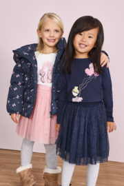 LONGSLEEVE DONKERBLAUW, BALLERINA
