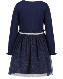 JURK MET TULLE ROK DONKERBLAUW, BALLERINA
