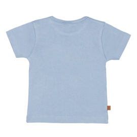 SHIRT BLAUW RIB MET SMILE LOGO, HAPPY WITH YOU