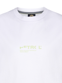 SHIRT MET PETROL LOGO, HELDER WIT