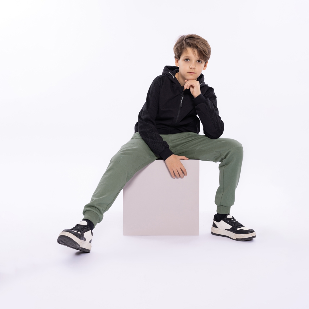 JOGGINGBROEK, GRIJS GROEN