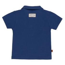 POLO DONKER BLAUW, SAND & SUN