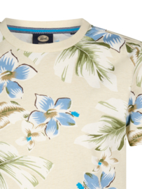 SHIRT MET BLOEMEN PRINT, ZAND