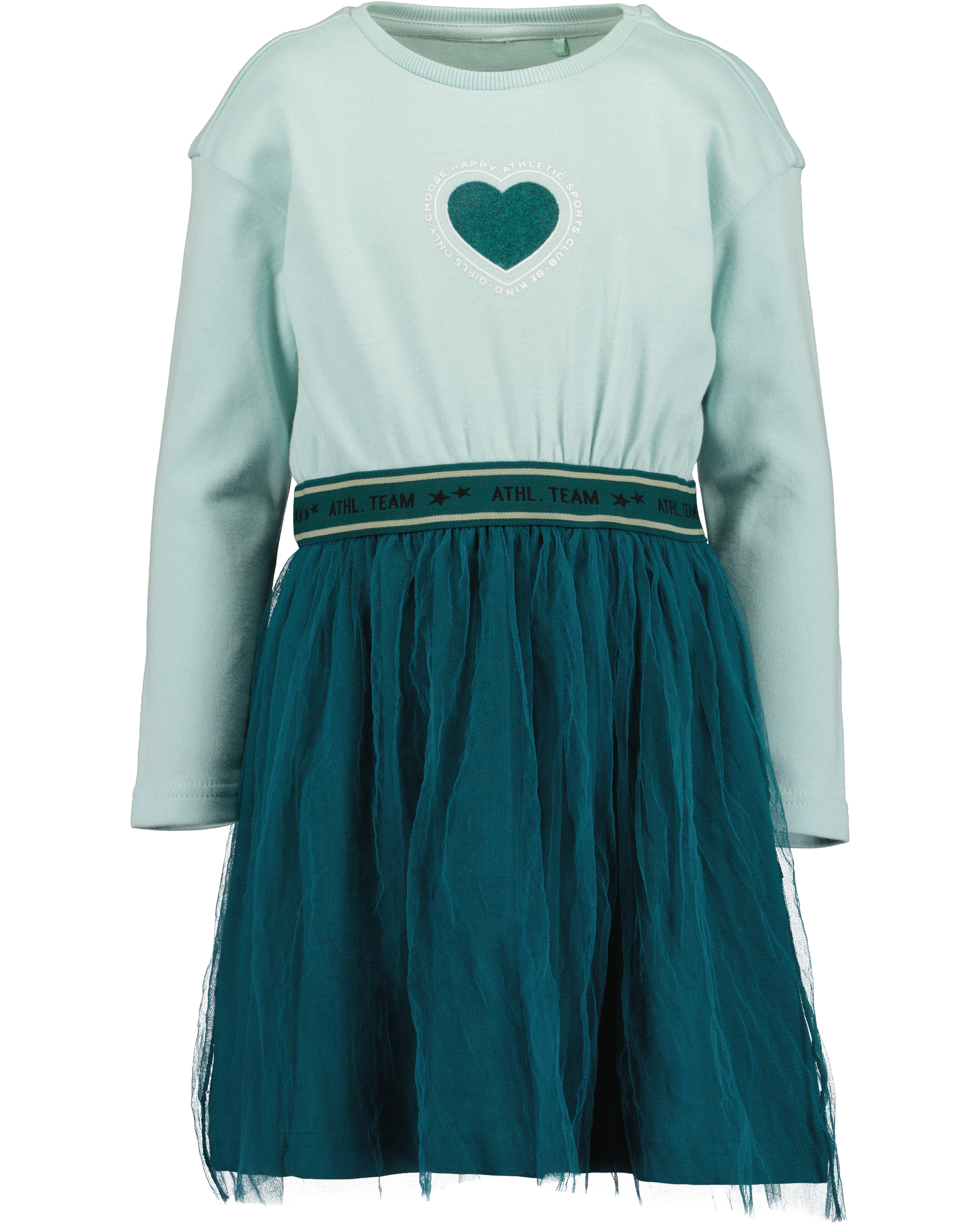 JURK MET TULE ROK SPORTY, GLETSJER BLAUW