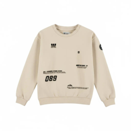SWEATER MET TEKST, ZAND
