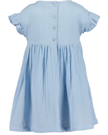 JURK MOUSSELINE LICHT BLAUW, FLOWER