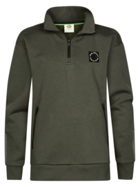 SWEATER MET RITS, MOSGROEN
