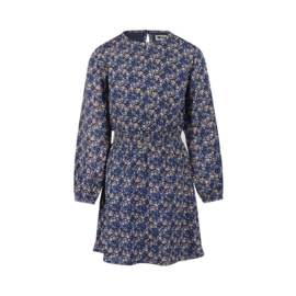 JURK MET ALL-OVER PRINT, HEMELS BLAUW